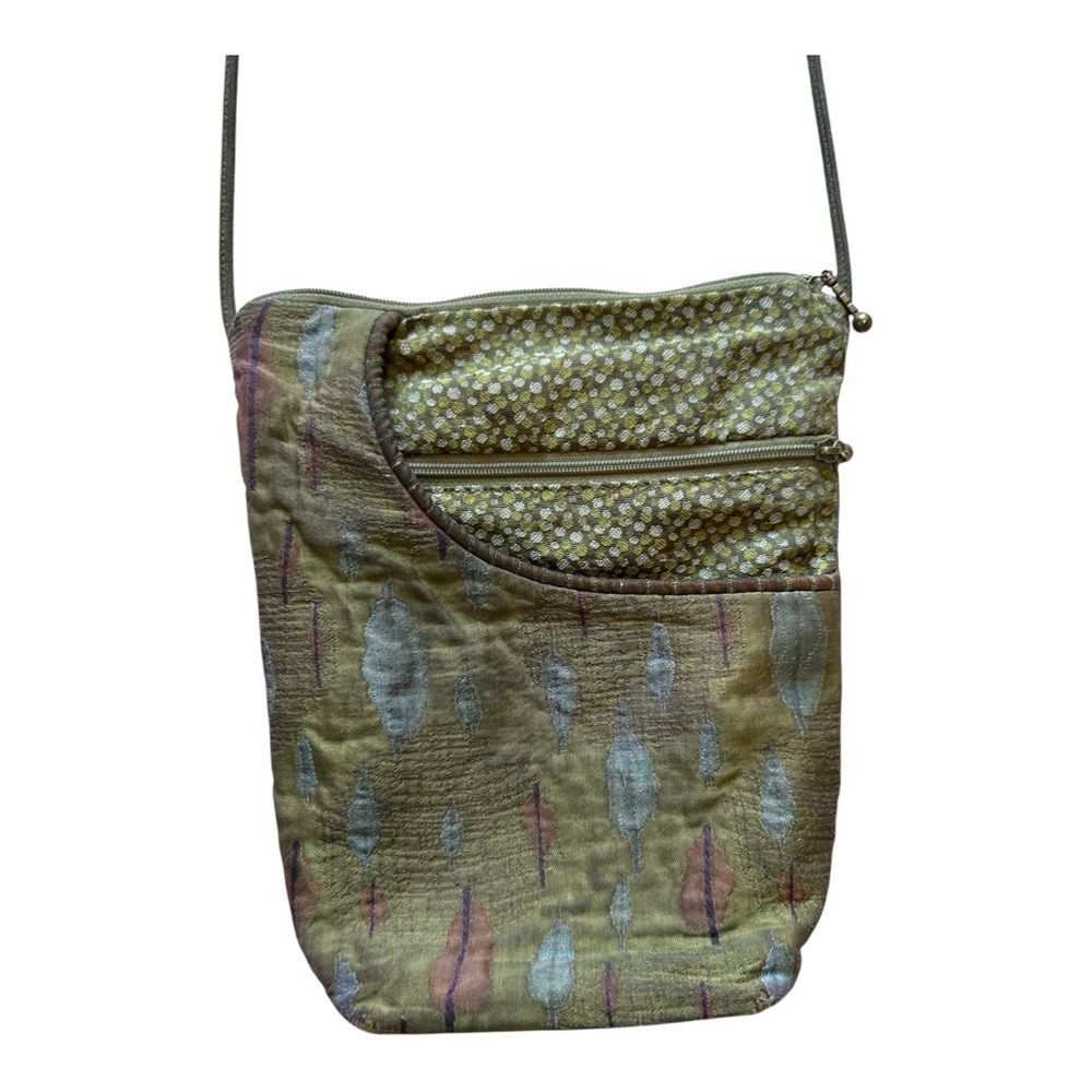 Maruca Handmade in Boulder Co Green Patterned Crossbody Bag